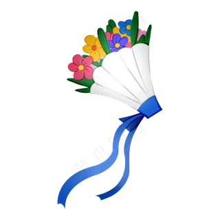 彩色创意花朵元素
