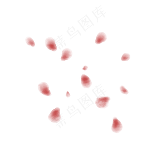 水彩手绘花瓣PNG