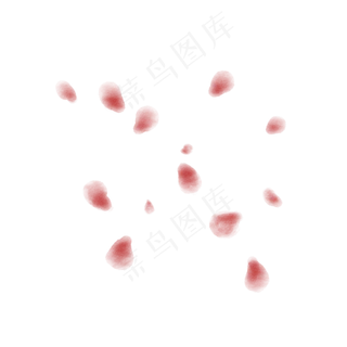 水彩手绘花瓣PNG