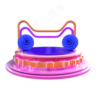 C4D天猫618大促展示舞台