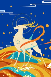 九色鹿中国风神话敦煌