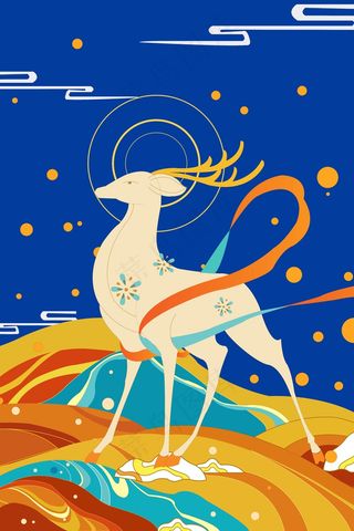 九色鹿中国风神话敦煌