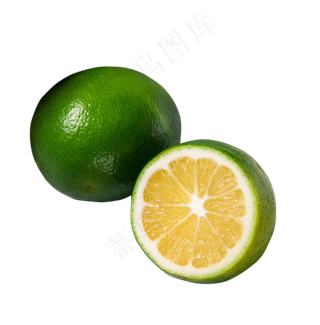 切开的青柠檬特