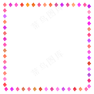 可爱菱形方块边框