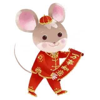 2020新年鼠年子鼠万事如意,免抠元素 2020新年鼠年子鼠万事如意,免抠元素