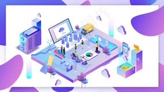 2.5D矢量商务办公场景