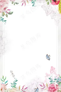 春季小清新花朵背景背景图片素材,背景元素