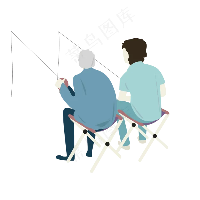 父亲节和爸爸去钓鱼陪父亲钓鱼(6250*6250px 300 dpi )ai矢量模版下载