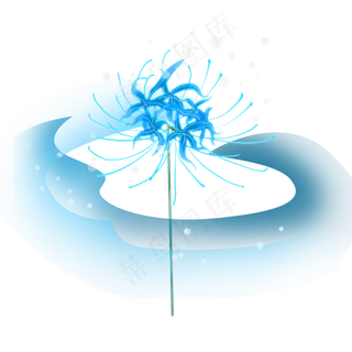 炫彩蓝色彼岸花