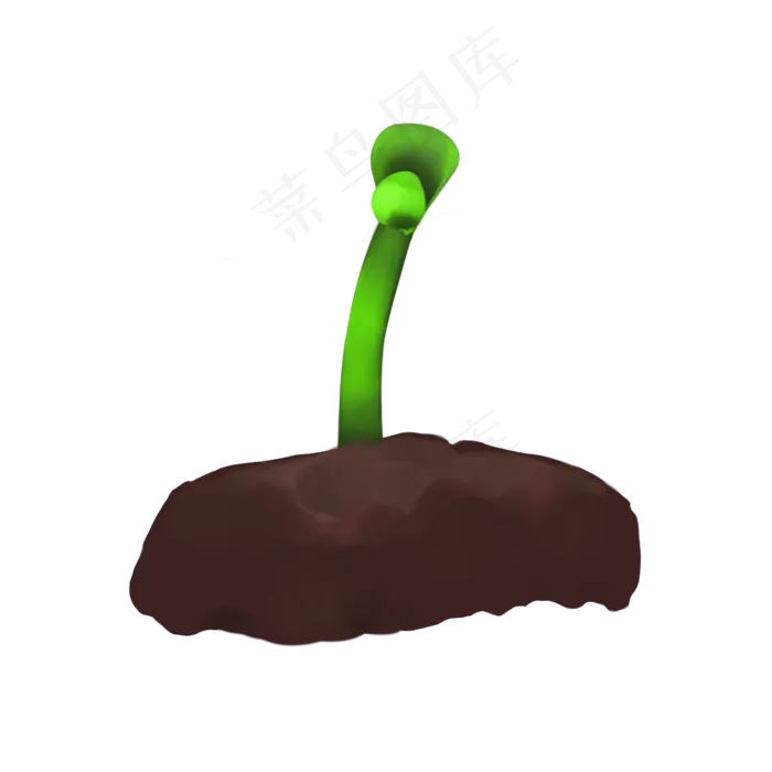 绿色土壤植物发芽