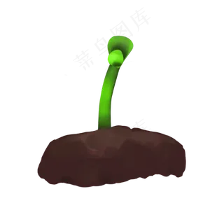 绿色土壤植物发芽