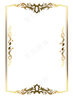 奢华金色欧式边框,免抠元素