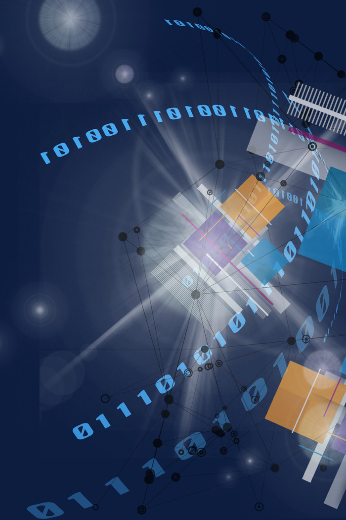 蓝色大数据时代海报