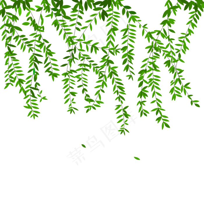 清明节横向漂浮柳条(2000X2000(DPI:300))psd模版下载