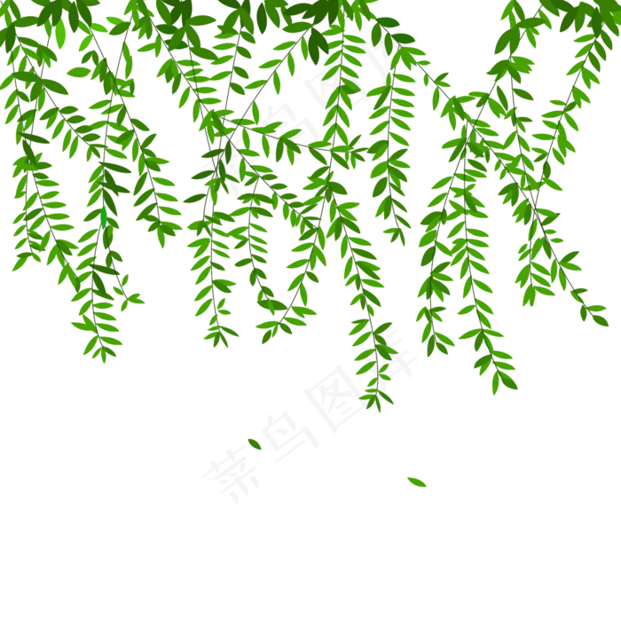 清明节横向漂浮柳条(2000X2000(DPI:300))psd模版下载