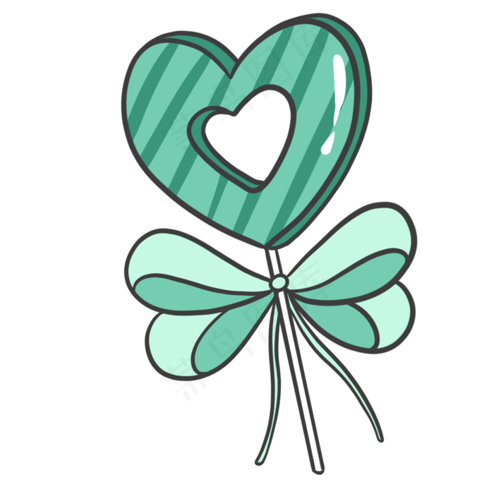 儿童节棒棒糖绿色