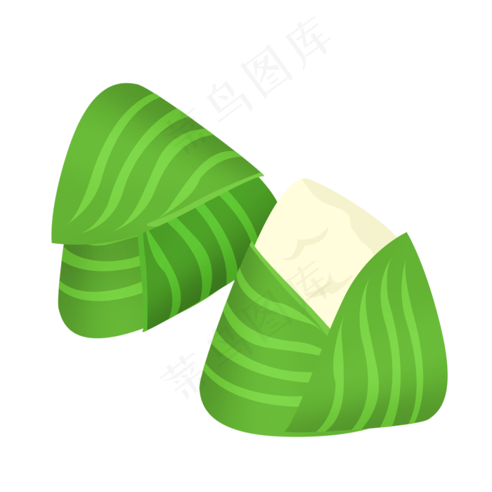端午节绿色粽子插画