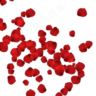 飘落的免扣玫瑰花瓣