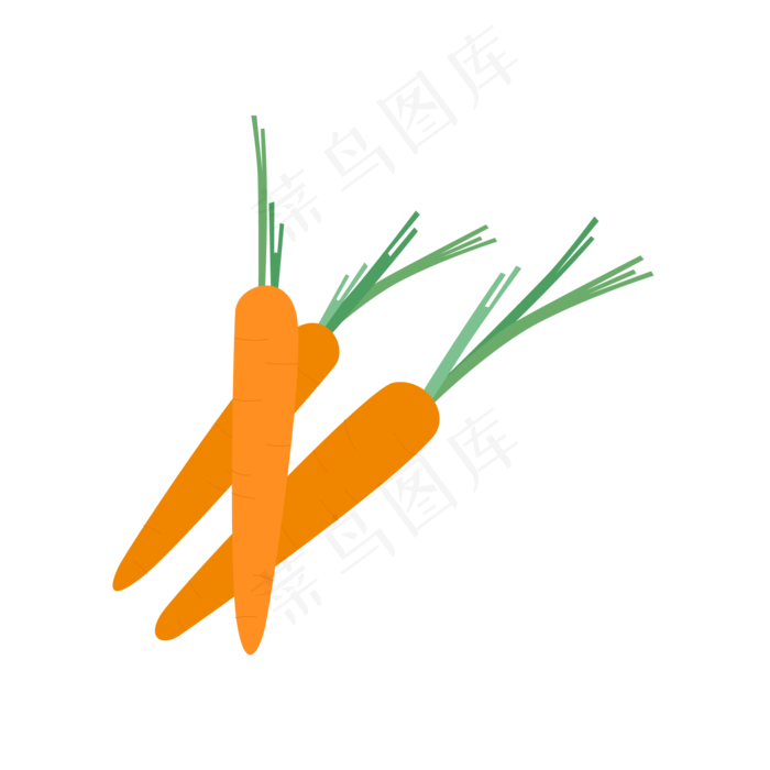 处暑夏季蔬果蔬菜胡萝卜图标ai矢量模版下载