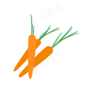 处暑夏季蔬果蔬菜胡萝卜图标