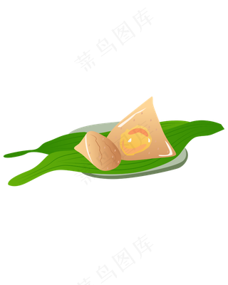 矢量免扣卡通粽子