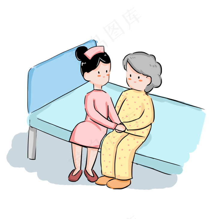 医疗健康医患关系和谐床边护士关(2200X2300(DPI:300))psd模版下载