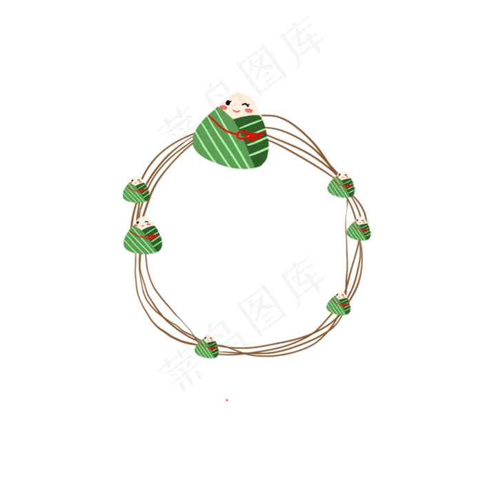 端午节粽子卡通PNG素材(2000X2000(DPI:300))psd模版下载