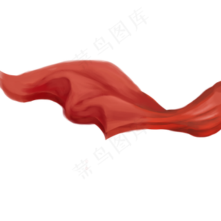 红色丝绸素材,免抠元素