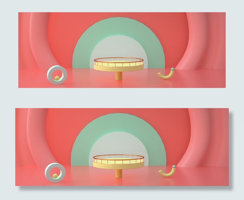 简约清新首饰美妆电商C4D立体海报背景