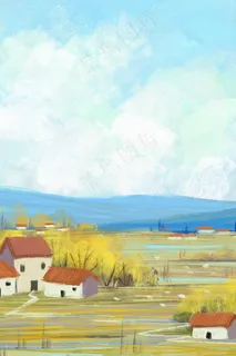 立秋秋天24节气油画风景