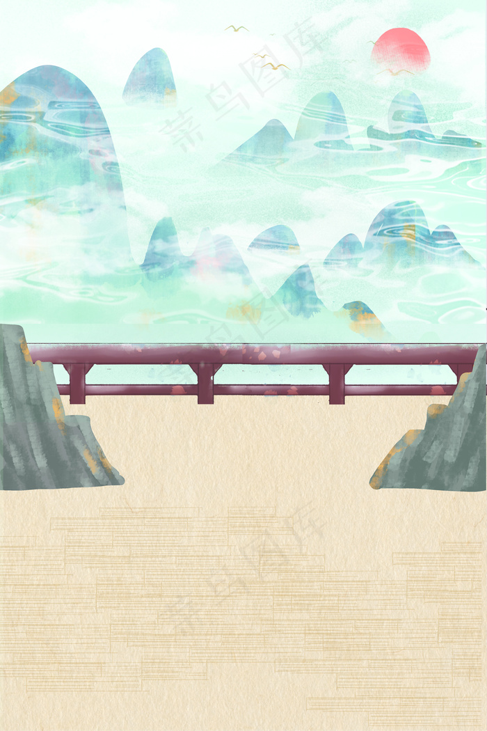 古风青山绿水户外中国风(3545*5315px 	      )psd模版下载