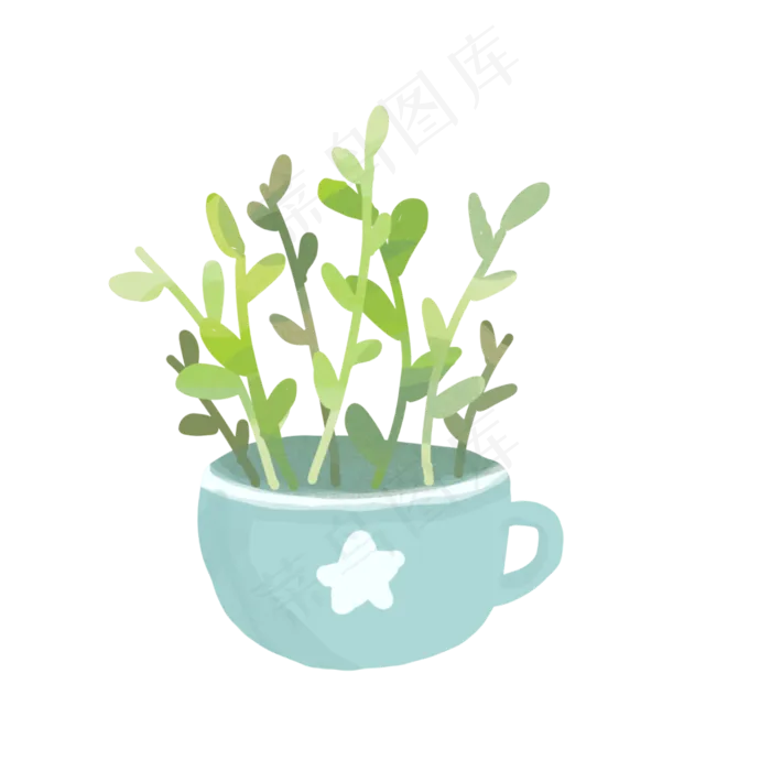 星星绿色的小叶子(2000X2000(DPI:300))psd模版下载