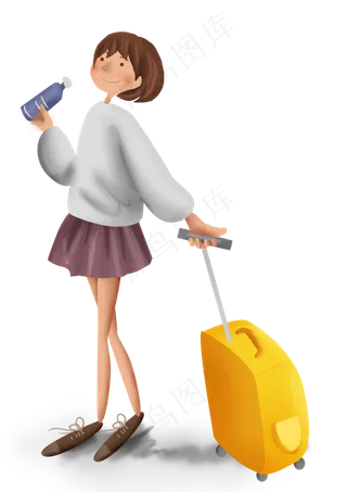 世界旅游日出游的女孩