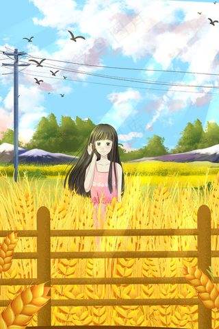 夏至春天六月你好日系少女小满芒种治愈唯美