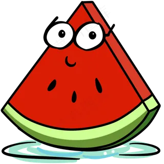切开的半个西瓜水果表情包