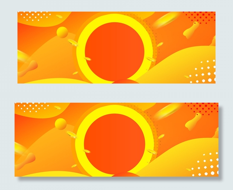 618电商黄色流体渐变促销banner