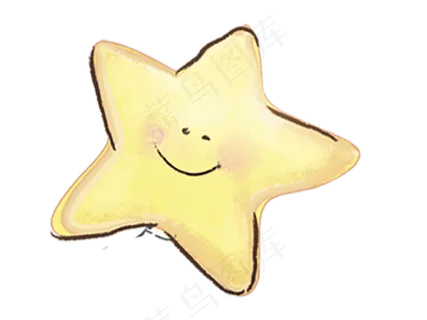 卡通矢量手绘素材星星