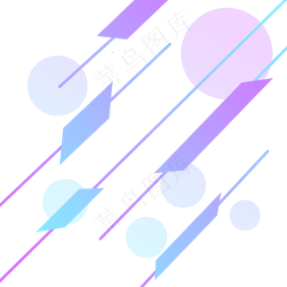 蓝紫色电商线条渐变装饰素材免扣