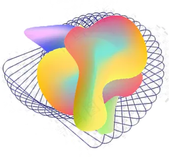 渐变网格状装饰素材