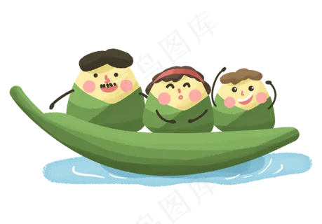 端午节粽子一家人拟人