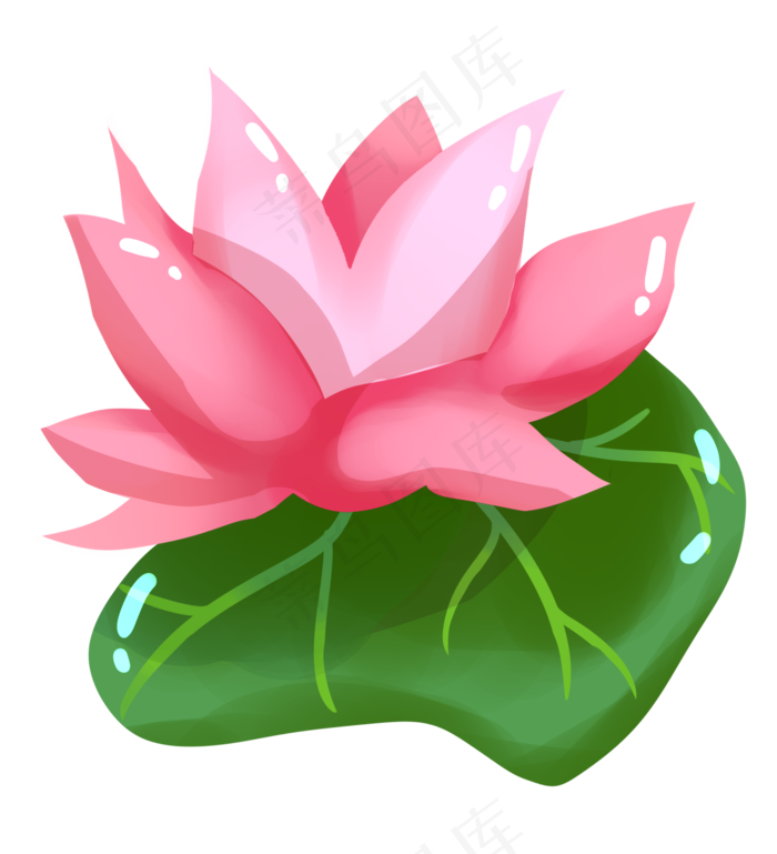 荷叶粉色荷花(2150X2362(DPI:299))psd模版下载