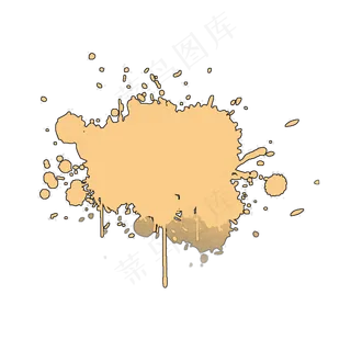 黄色斑驳笔刷效果