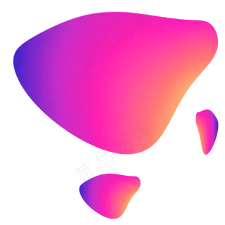 彩色唯美流体渐变元素,免抠元素