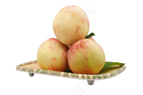 一盘水果桃子