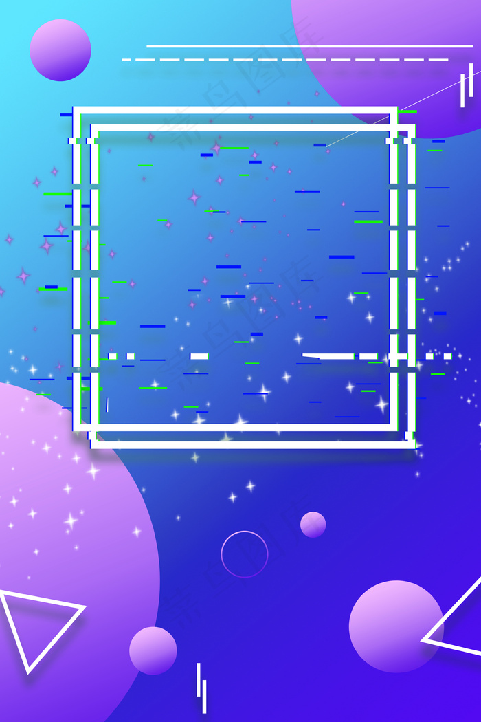 渐变电波电商海报背景