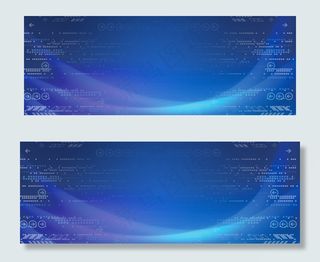 简约大气光感科技线条banner