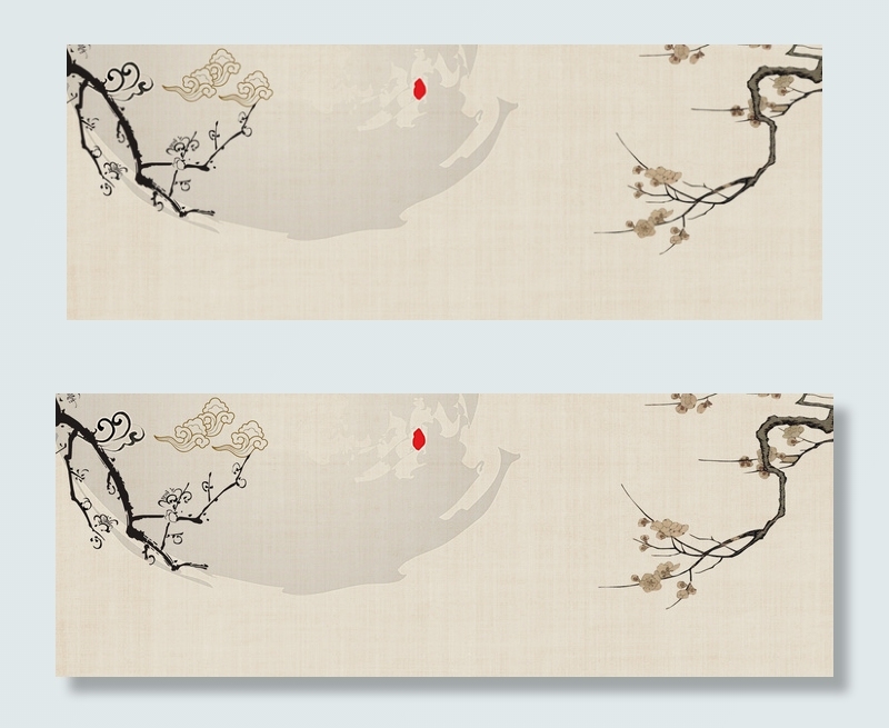 典雅水墨海报背景