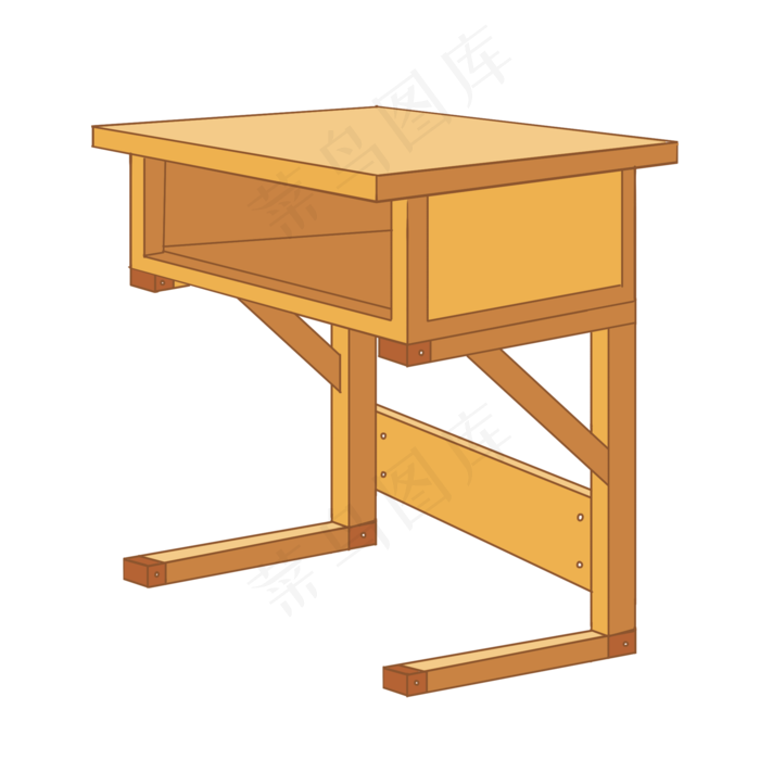 简约课桌png元素