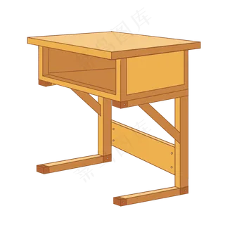 简约课桌png元素