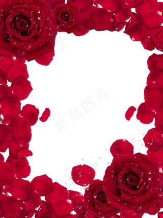 情人节玫瑰边框
